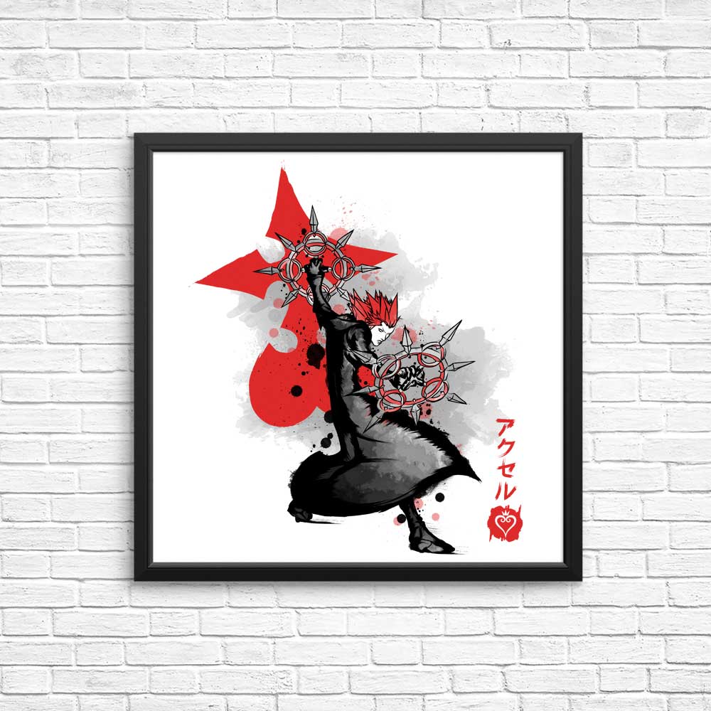 High - Quality Dancing Flames Sumi - e Posters and Prints