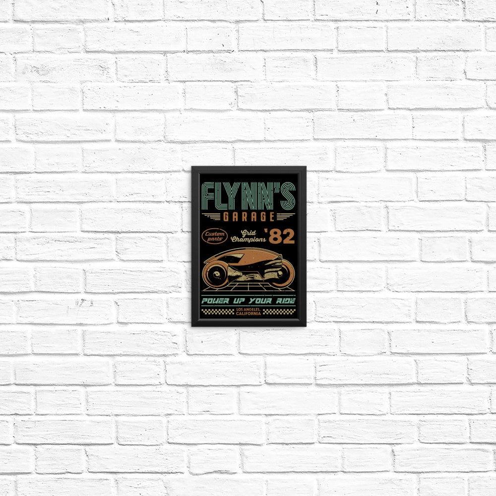 Flynn's Garage Retro Wall Posters and Prints Collection