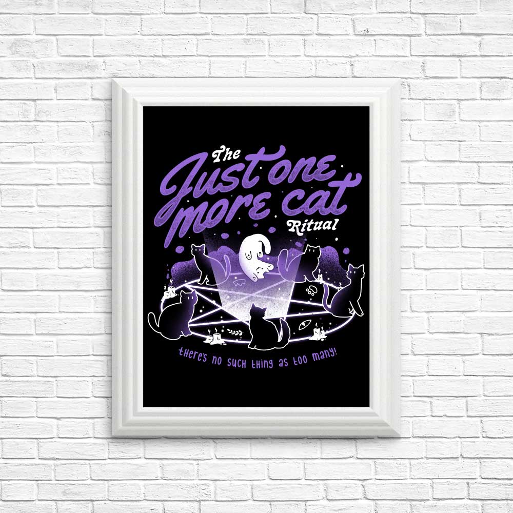 Charming 'Just One More Cat' Cat - Thematic Posters & Prints