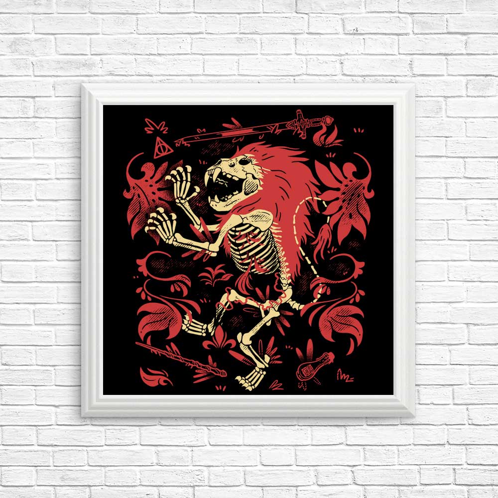 High - quality Lion Fossil Posters and Prints by Fitas Artwork
