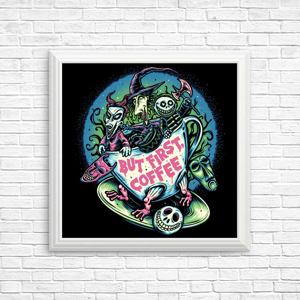 Stylish 'But First Coffee' Posters and Prints by Momma Gorilla