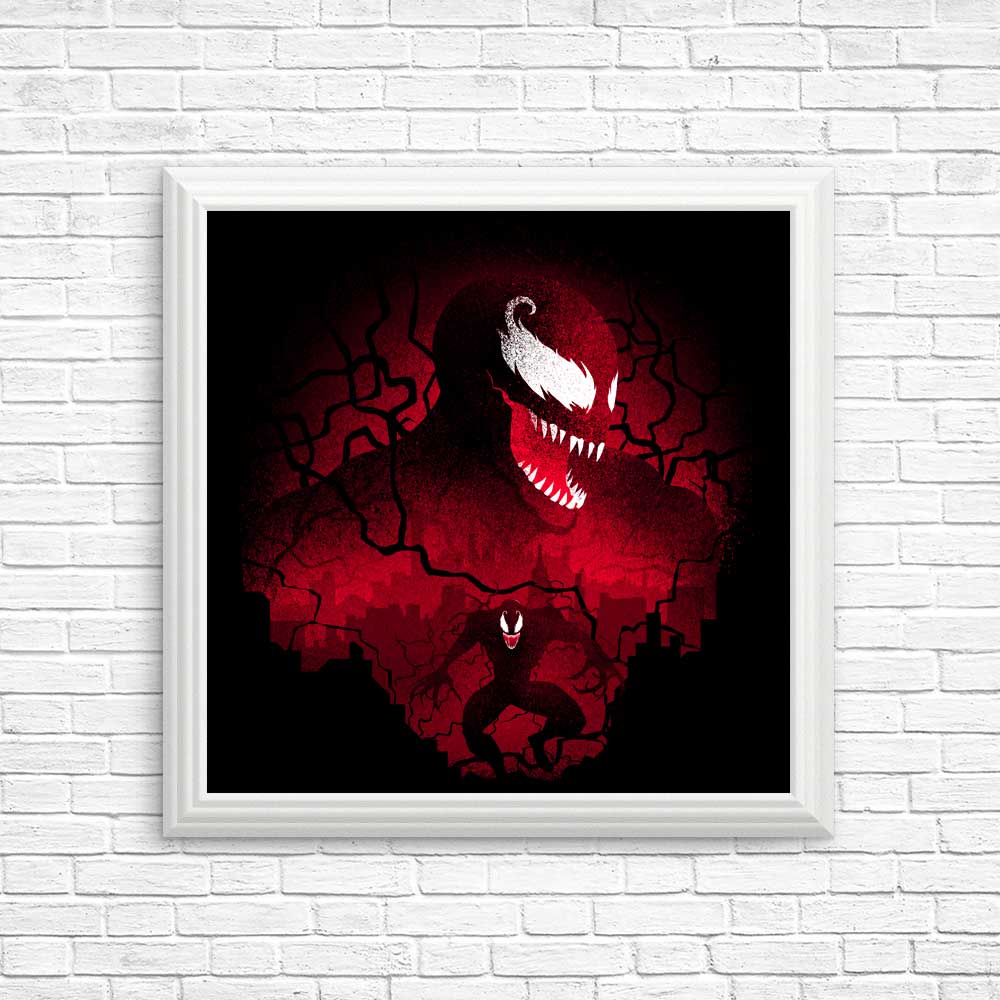 Eye - catching Red Symbiote Posters and Prints by Donnie Illustrations