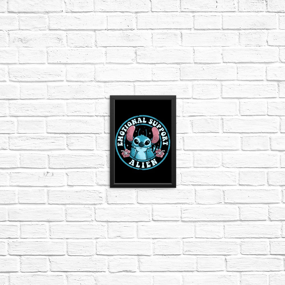Emotional Support Alien-themed Posters and Prints for Decor