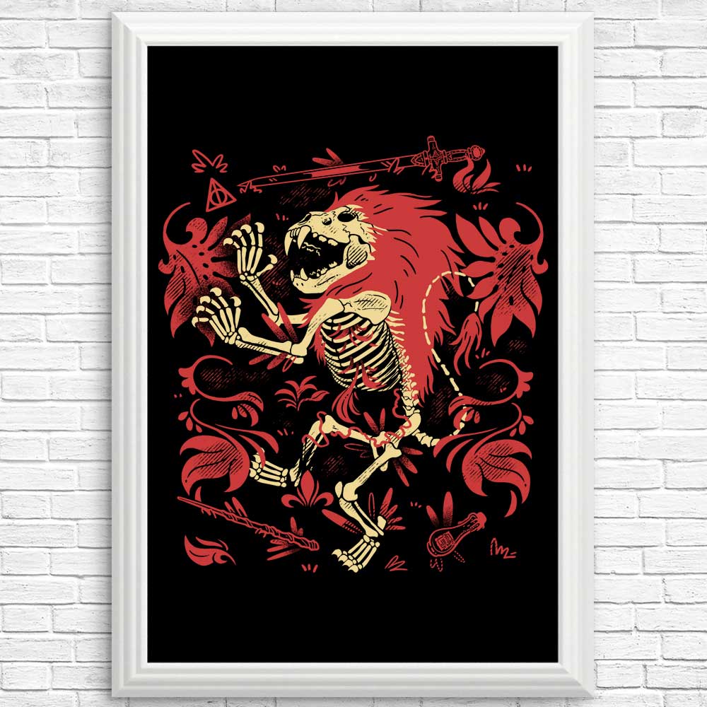 High - quality Lion Fossil Posters and Prints by Fitas Artwork