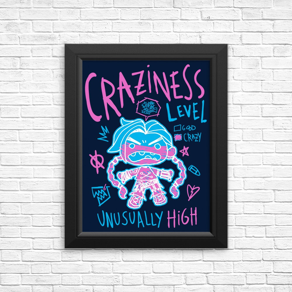 High - Energy 'Craziness Level' Posters and Prints