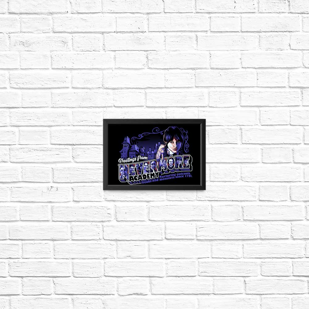 Unique 'Greetings from Nevermore' High - Quality Posters & Prints