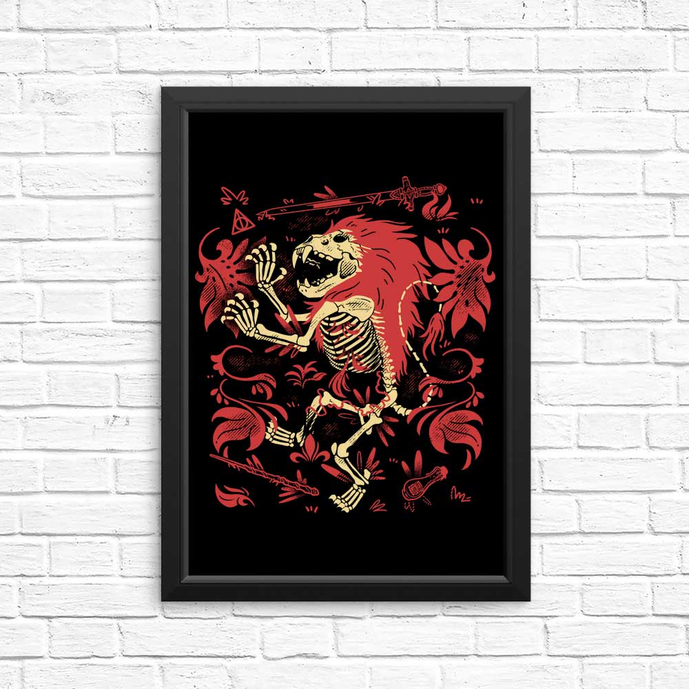 High - quality Lion Fossil Posters and Prints by Fitas Artwork