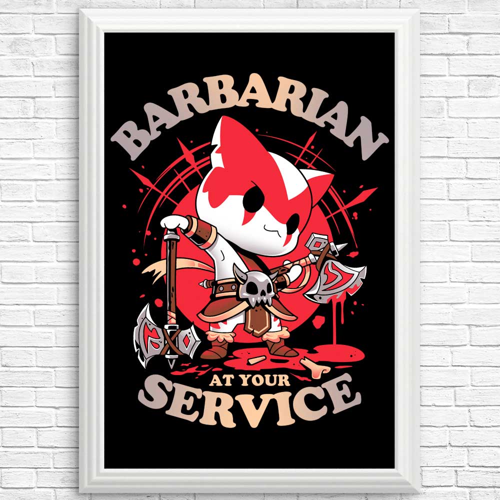 Service-Ready Barbarian Themed Posters and Prints