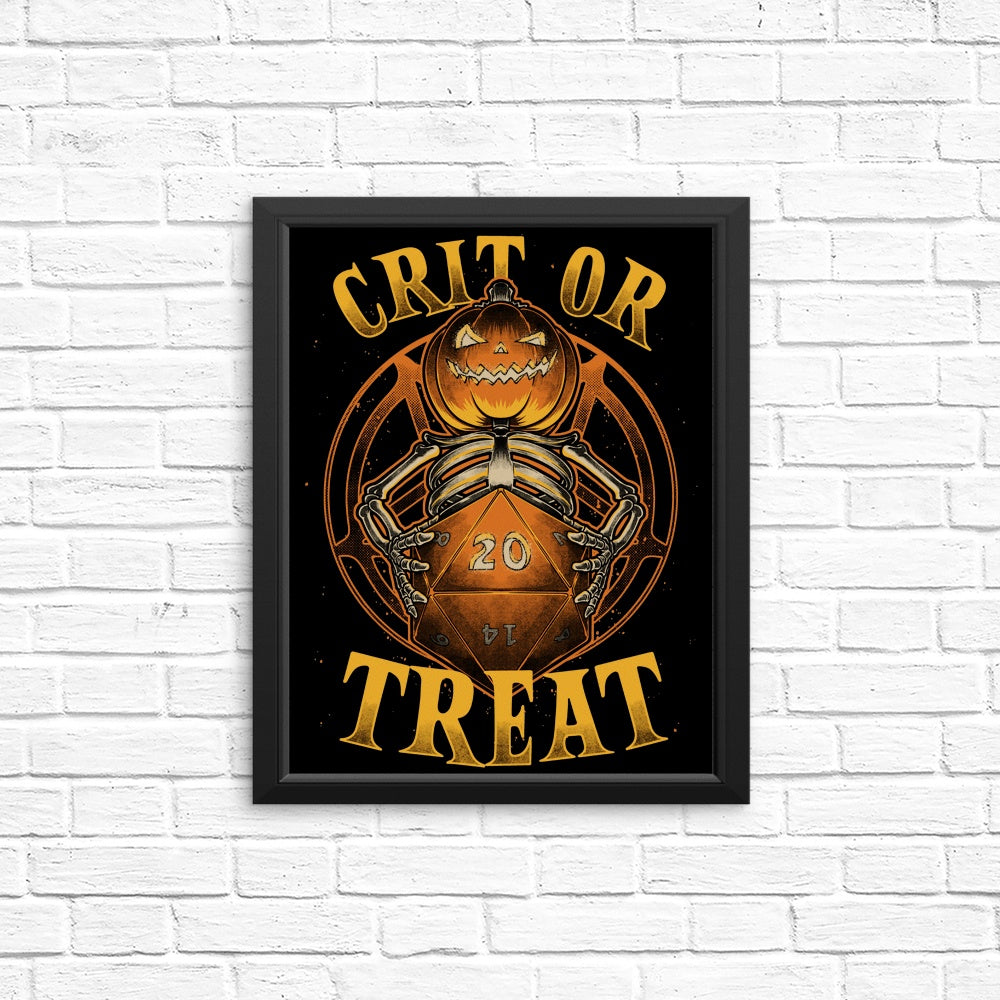 Spooky 'Crit or Treat' High - Quality Posters and Prints