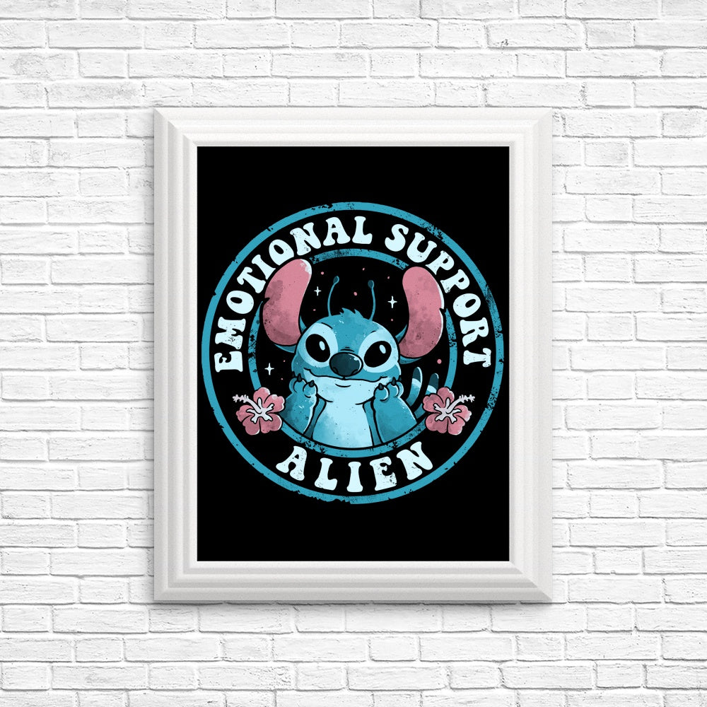 Emotional Support Alien-themed Posters and Prints for Decor