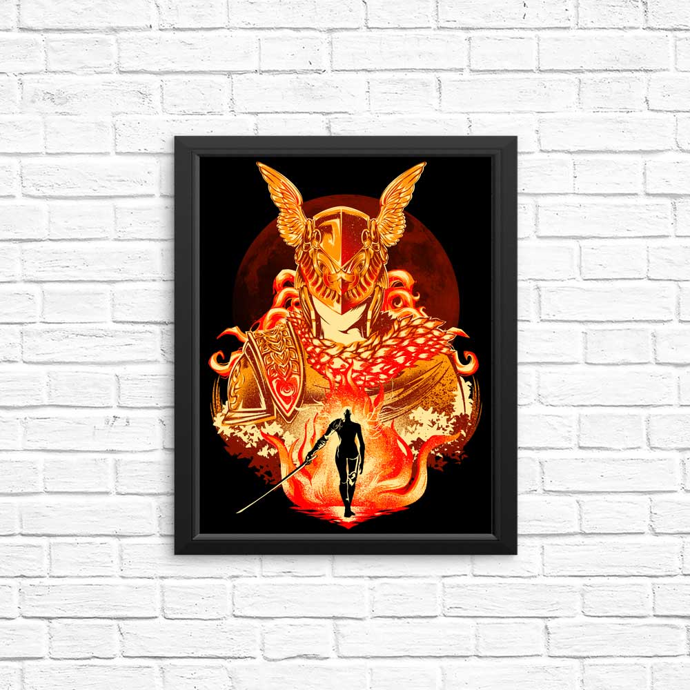Vibrant Scarlet Aeonia Posters and Prints by Hypertwenty
