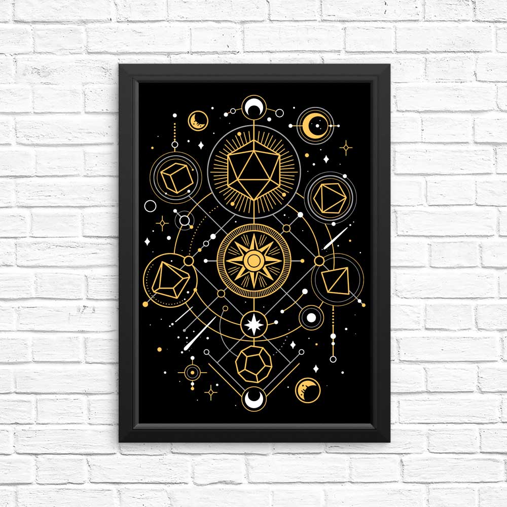 Enchanting Mystical Dice Chart Posters and Prints