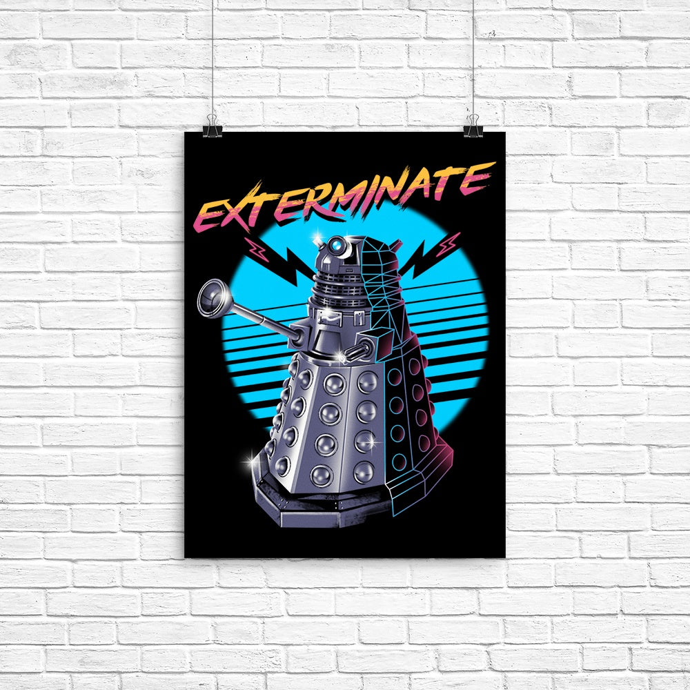 Awesome Rad Dalek Themed Decorative Poster