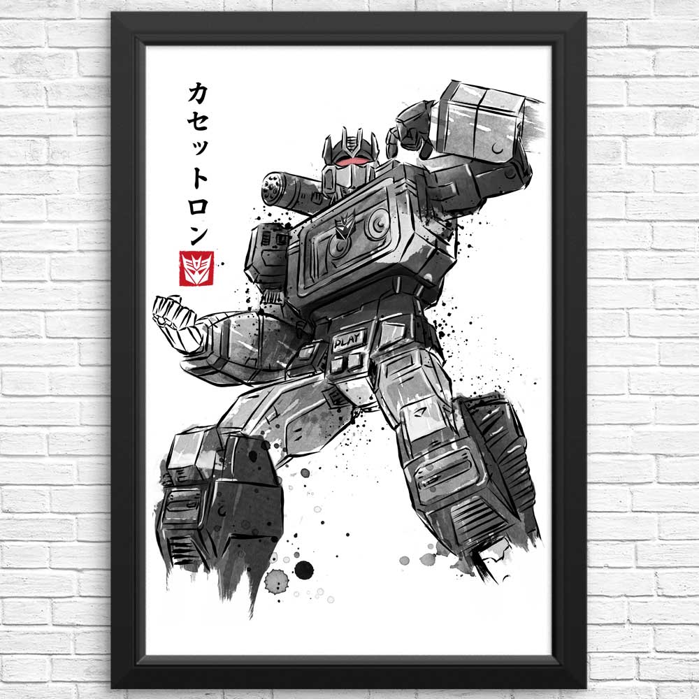 Cassette Sumi-e Art Posters and Prints