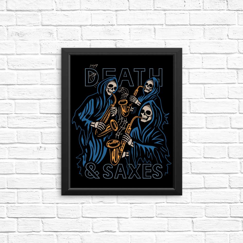 Death and Saxes Art Posters and Prints for Wall Decor