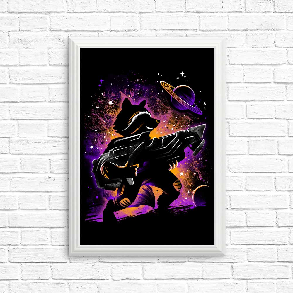 High - Quality Space Raccoon Posters and Prints from Alemaglia