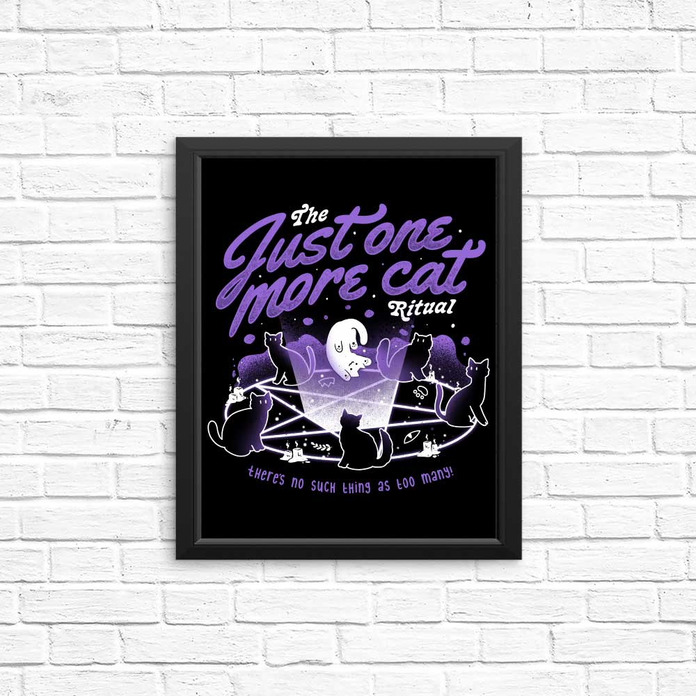 Charming 'Just One More Cat' Cat - Thematic Posters & Prints