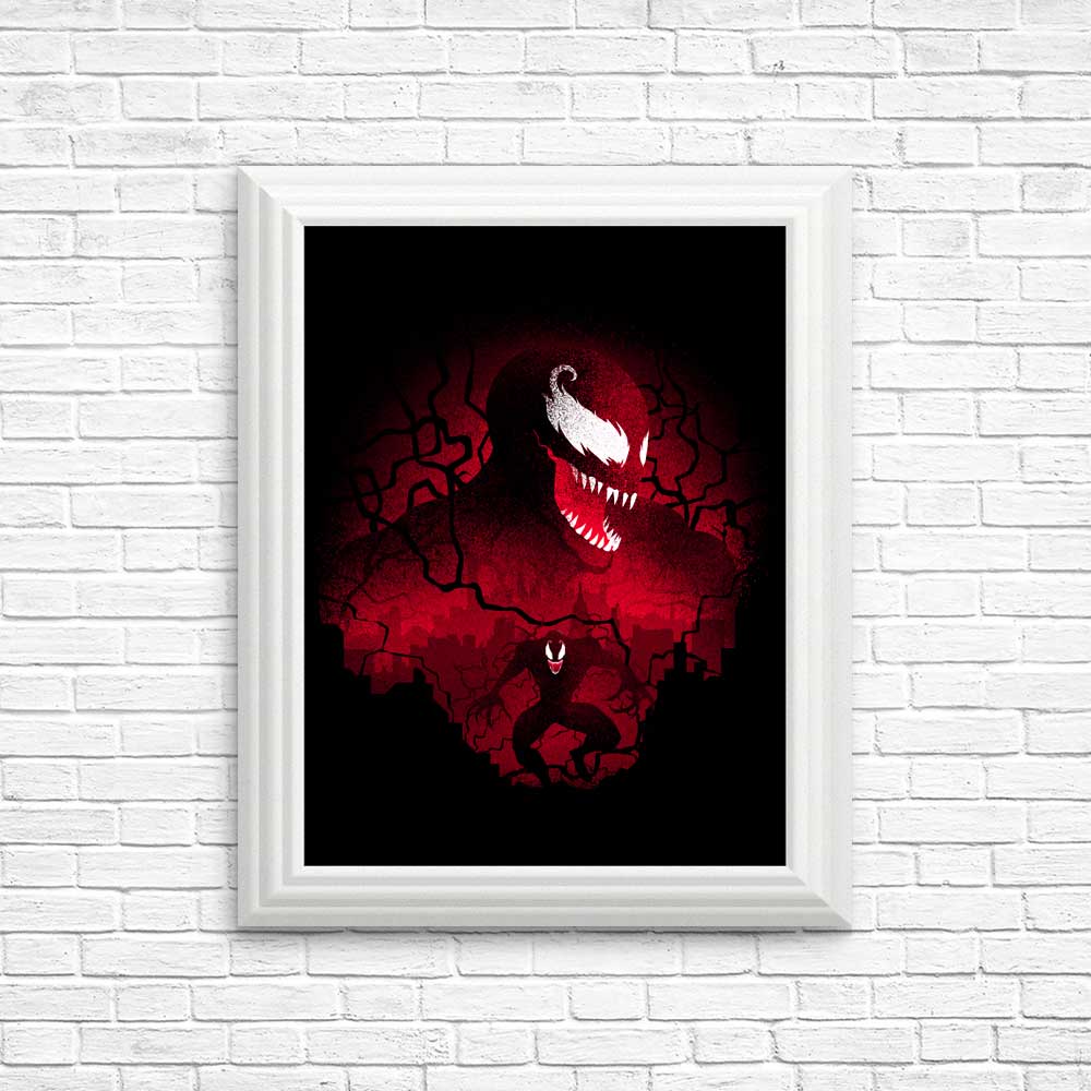 Eye - catching Red Symbiote Posters and Prints by Donnie Illustrations