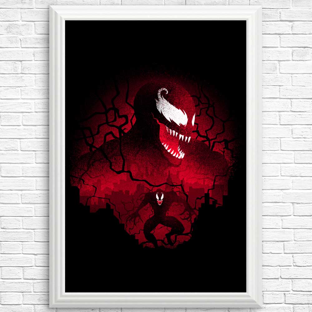 Eye - catching Red Symbiote Posters and Prints by Donnie Illustrations