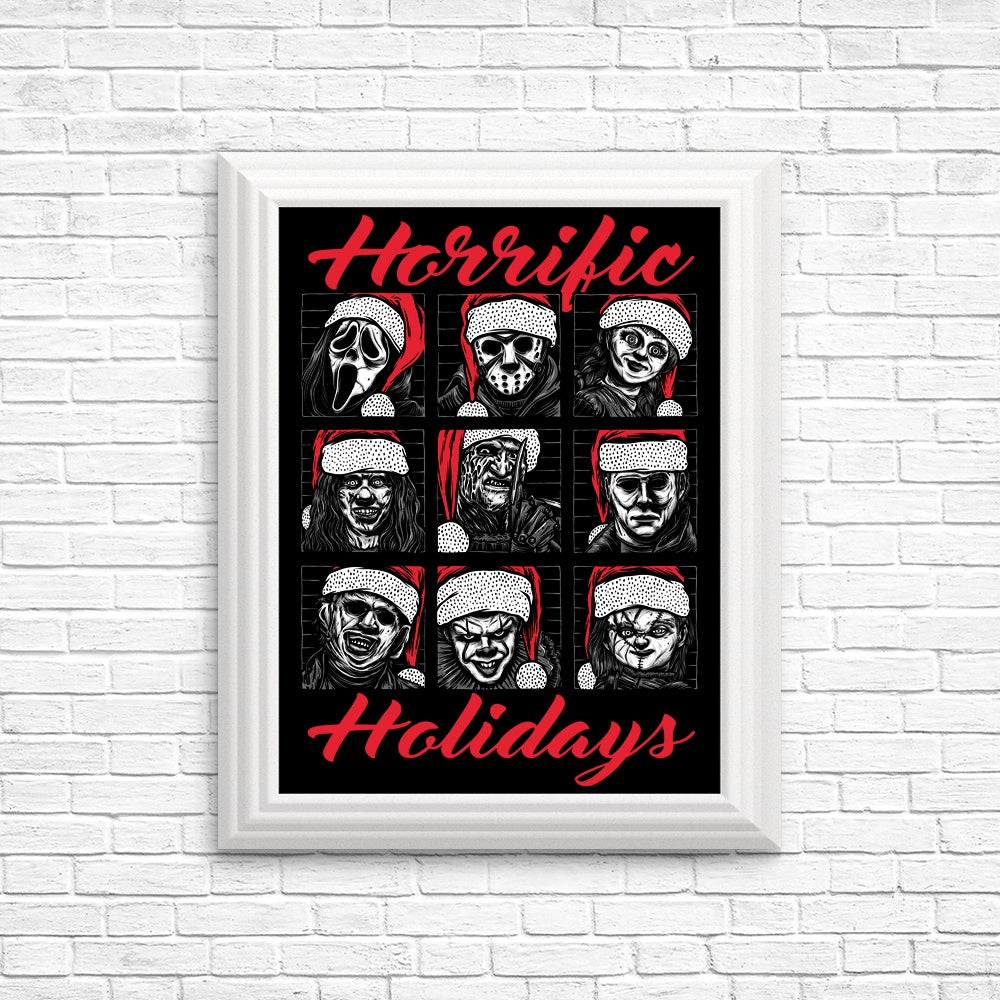 Scary and Horrific Holiday Posters and Prints for Decor