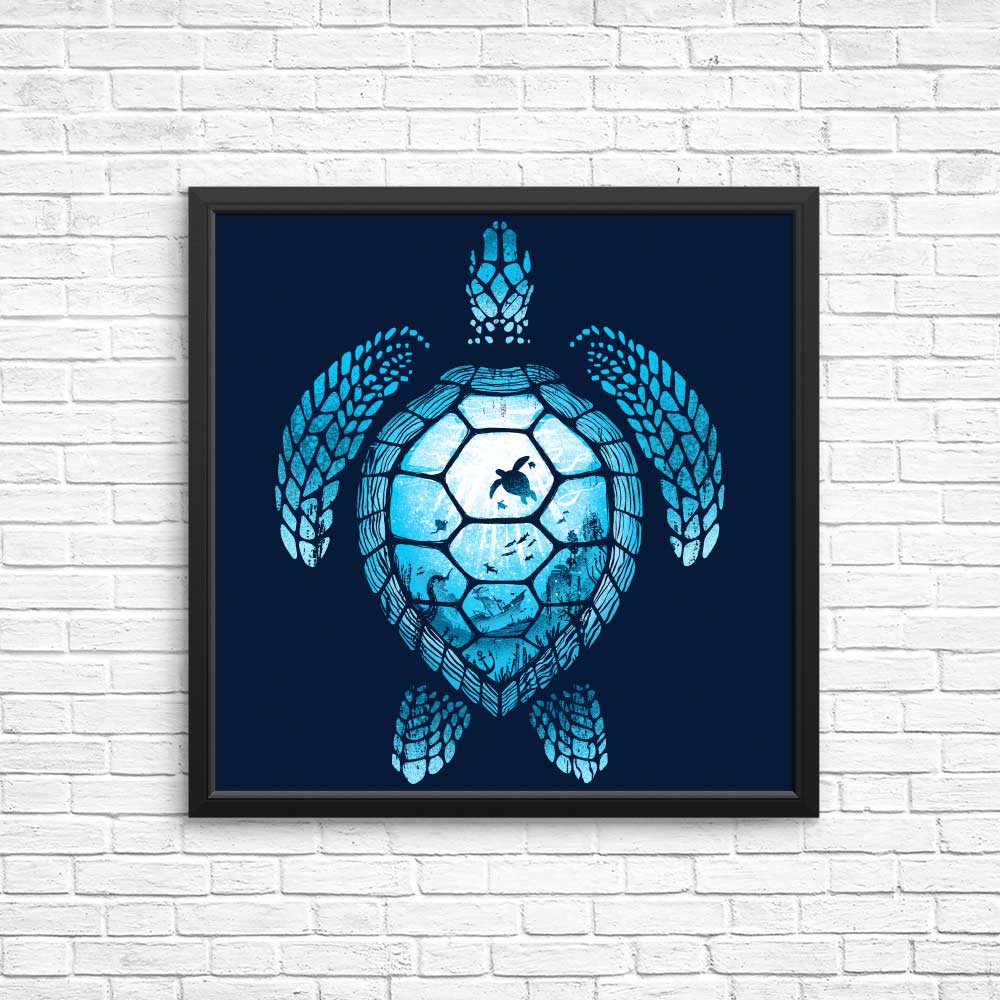 Turtle Silhouette Wall Decor - High - Quality Posters and Prints