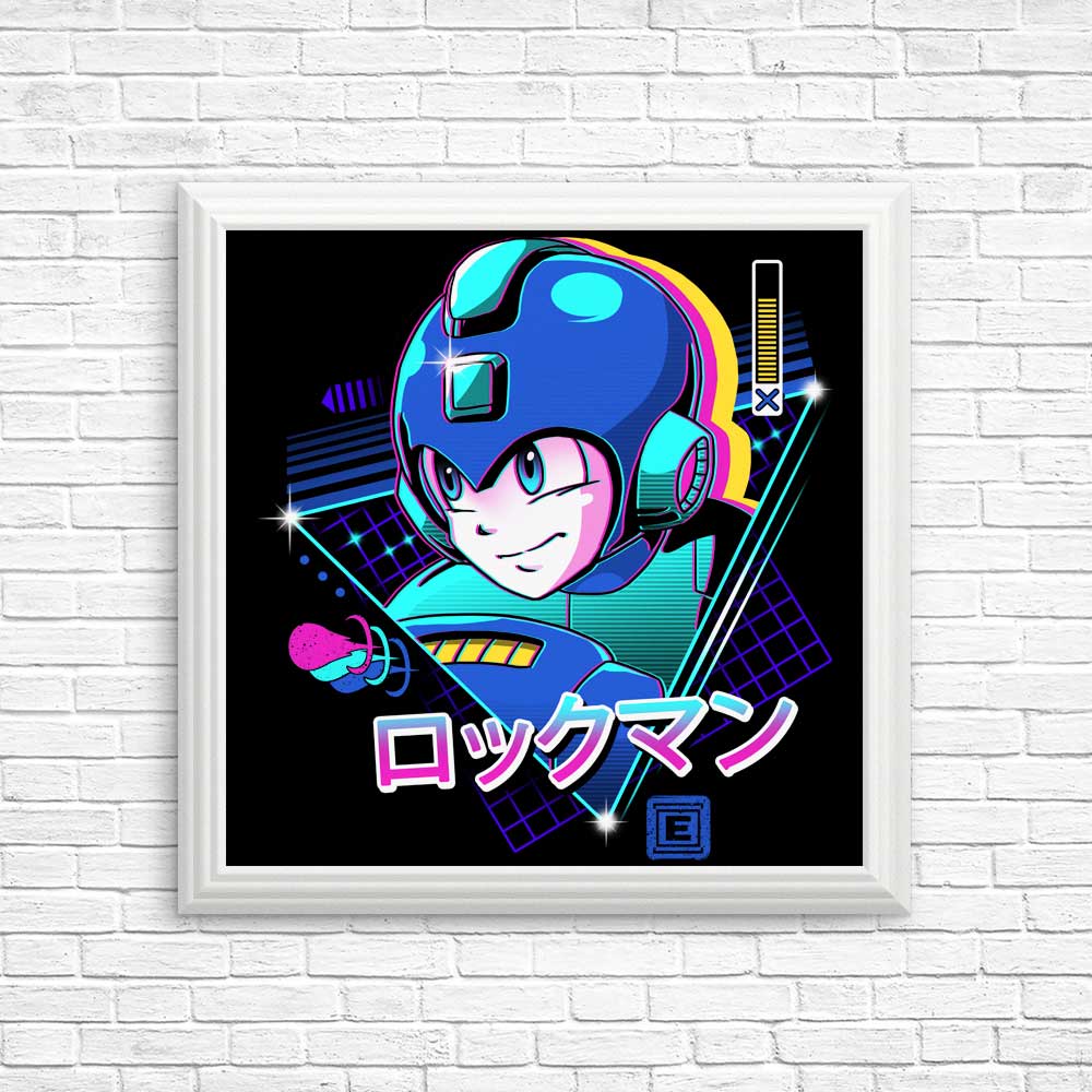 LoFi Blue Bomber Art Posters and Prints