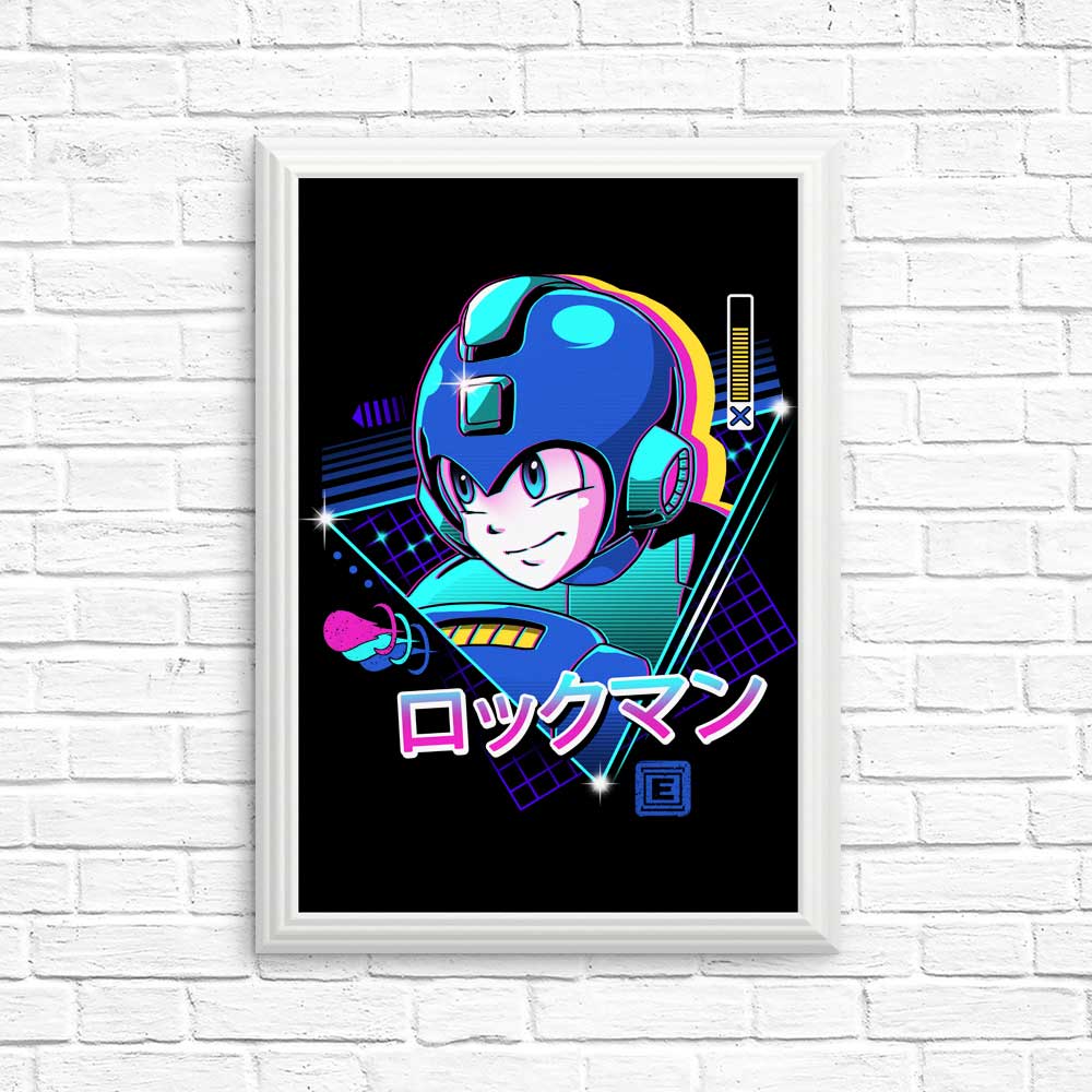 LoFi Blue Bomber Art Posters and Prints