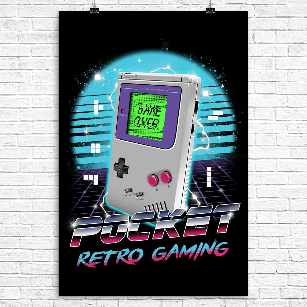 Pocket Retro Gaming Collectible Poster for Gamers