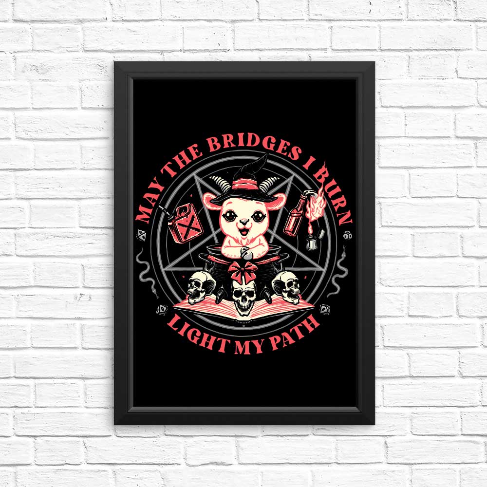 High - Quality Burn Bridges Posters & Prints by Momma Gorilla