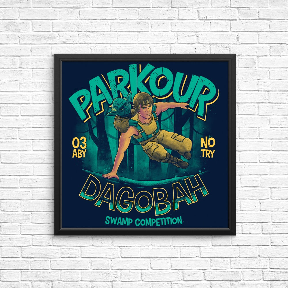 Parkour Swamp Competition High - Quality Posters and Prints