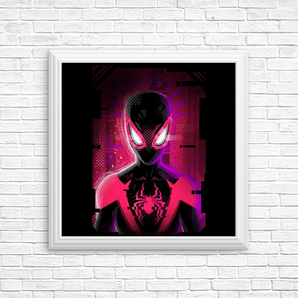 Glitched Morales Artistic Posters and Prints