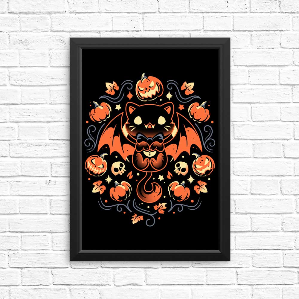 Enchanting Midnight Vampire Cat Posters and Prints by Snouleaf