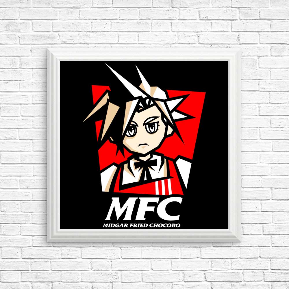 Midgar Fried Chocobo Art Posters and Prints for Home Decor