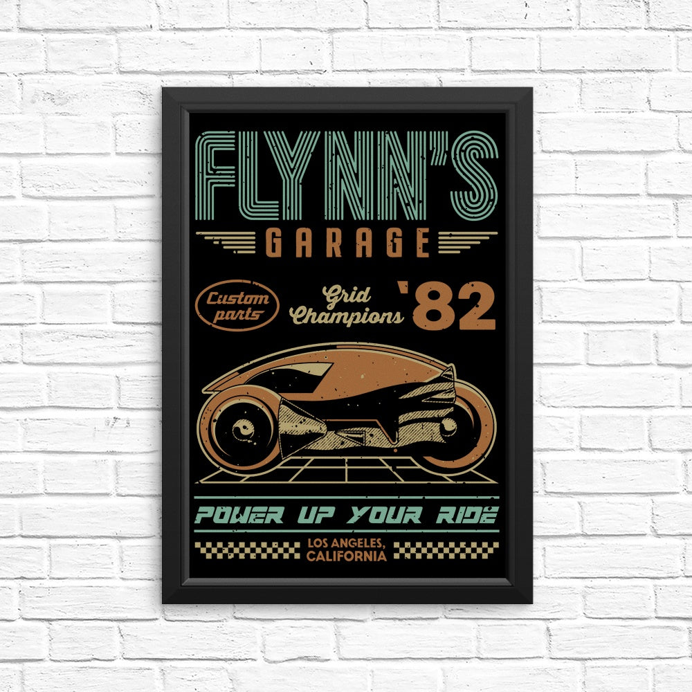 Flynn's Garage Retro Wall Posters and Prints Collection