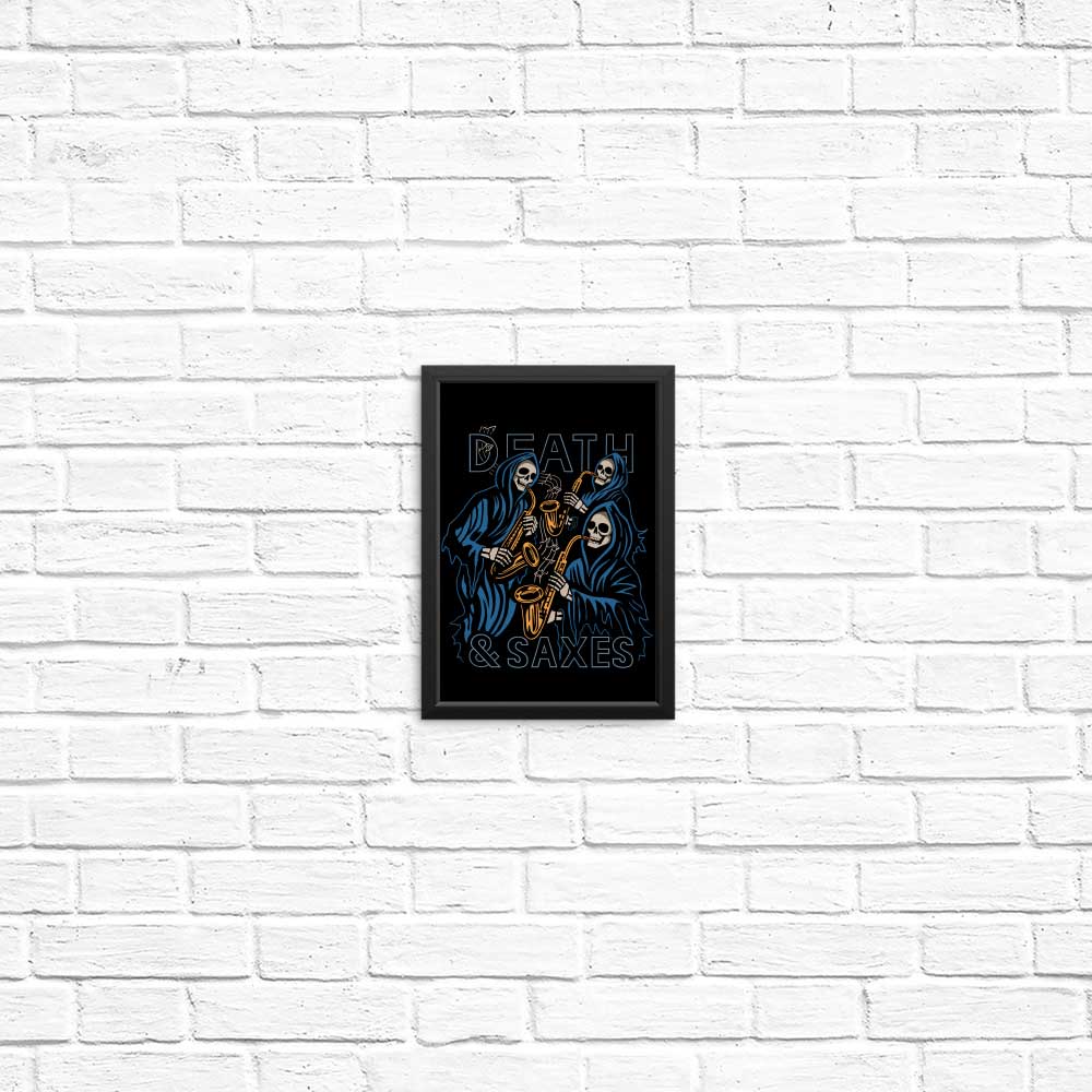 Death and Saxes Art Posters and Prints for Wall Decor