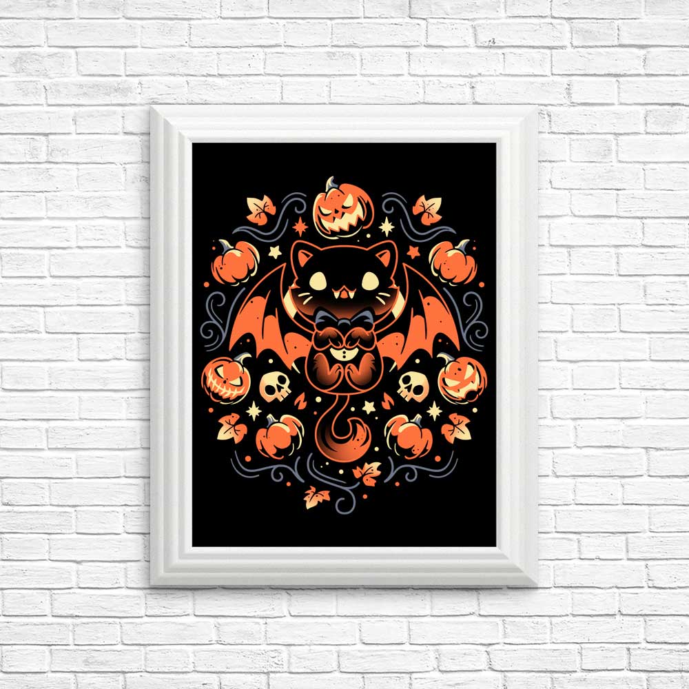 Enchanting Midnight Vampire Cat Posters and Prints by Snouleaf