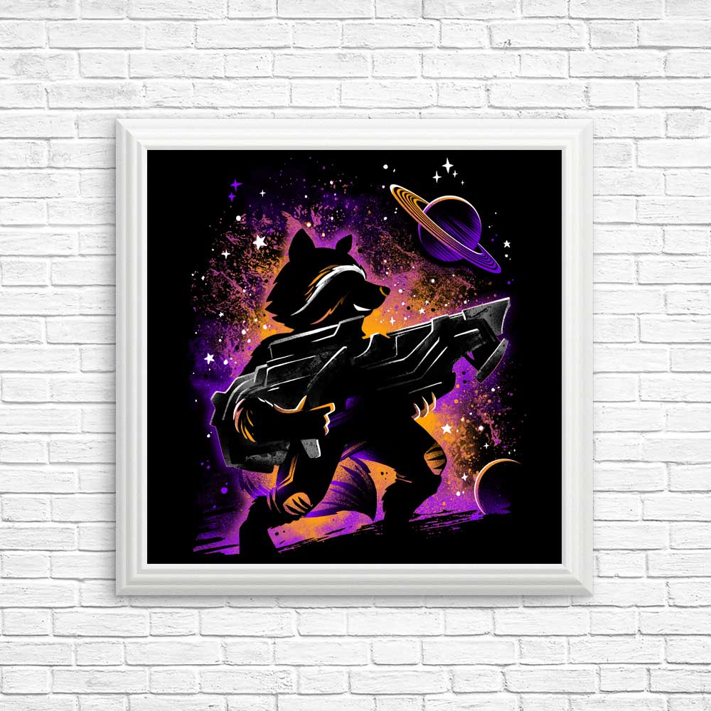 High - Quality Space Raccoon Posters and Prints from Alemaglia