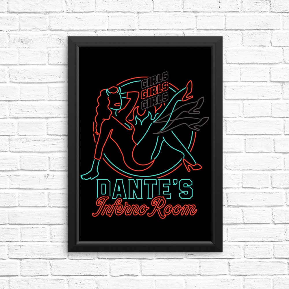 Eye - catching Neon Devil Girl Posters and Prints