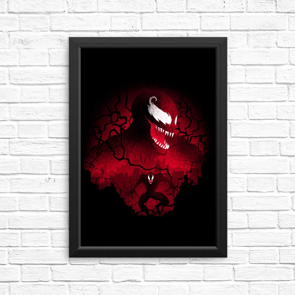 Eye - catching Red Symbiote Posters and Prints by Donnie Illustrations