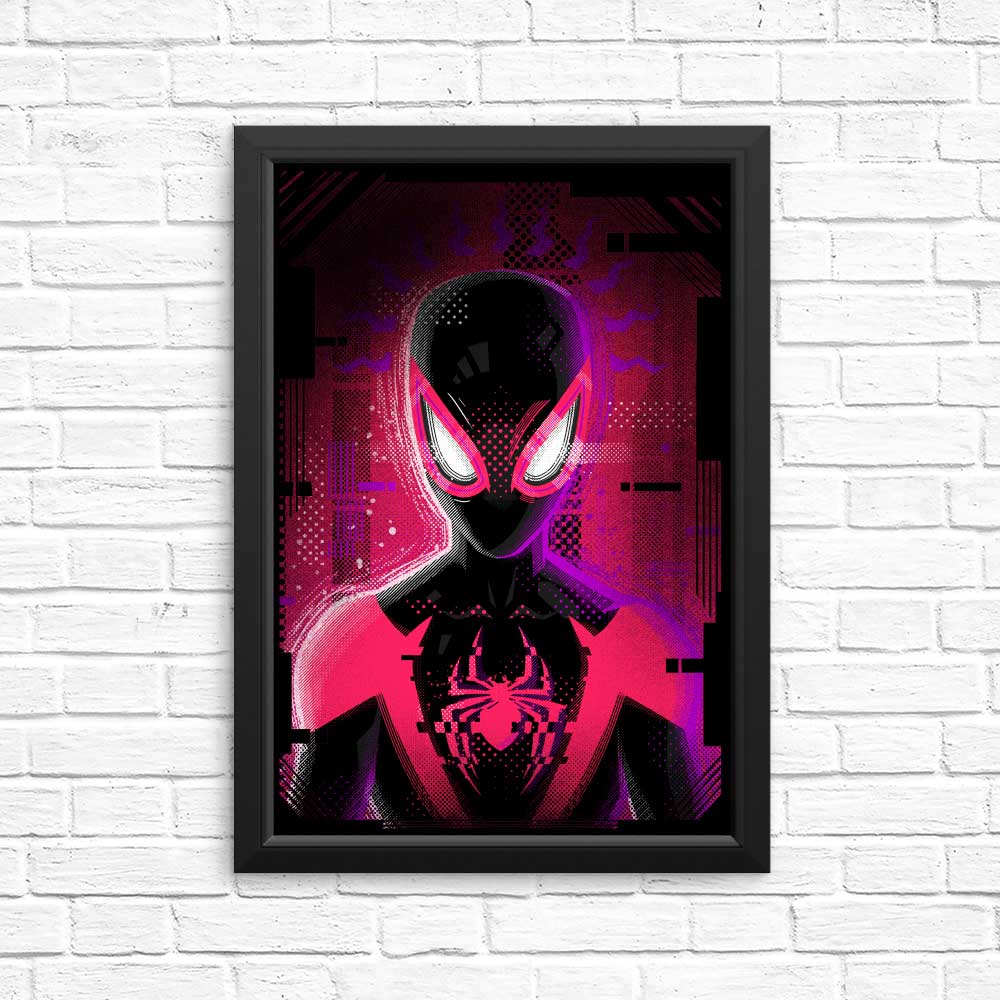Glitched Morales Artistic Posters and Prints