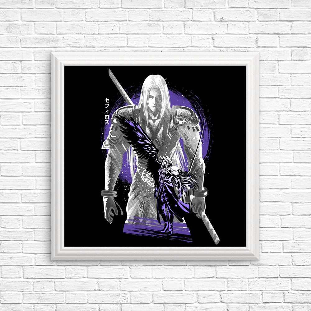One Winged Silhouette Art Posters and Prints