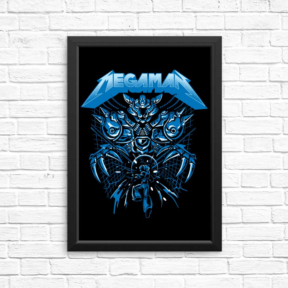 High - Quality Mega Rockman Posters and Prints by Dracula Byte