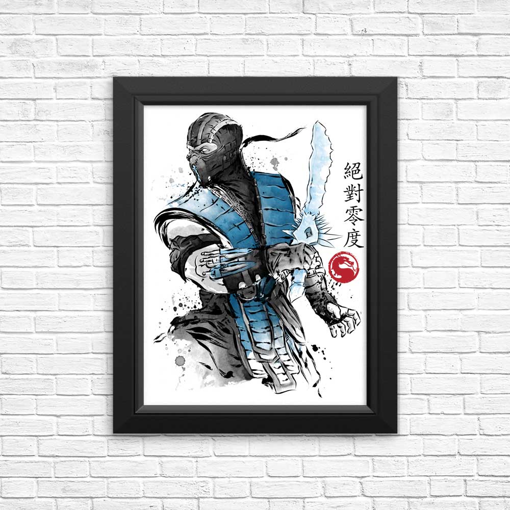 Ice Warrior Sumi-e Art Posters and Prints