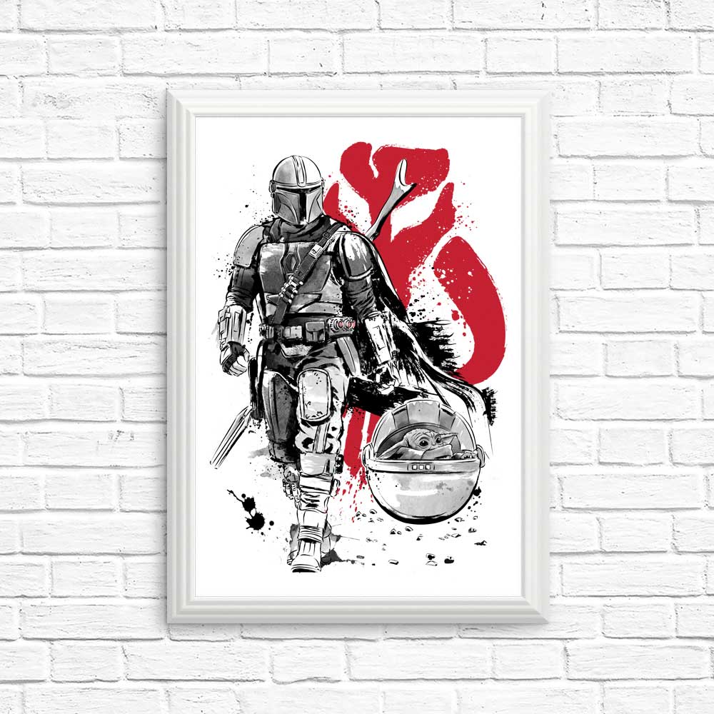 Lone Hunter and Cup - High - Quality Posters and Prints by Dr. Monekers