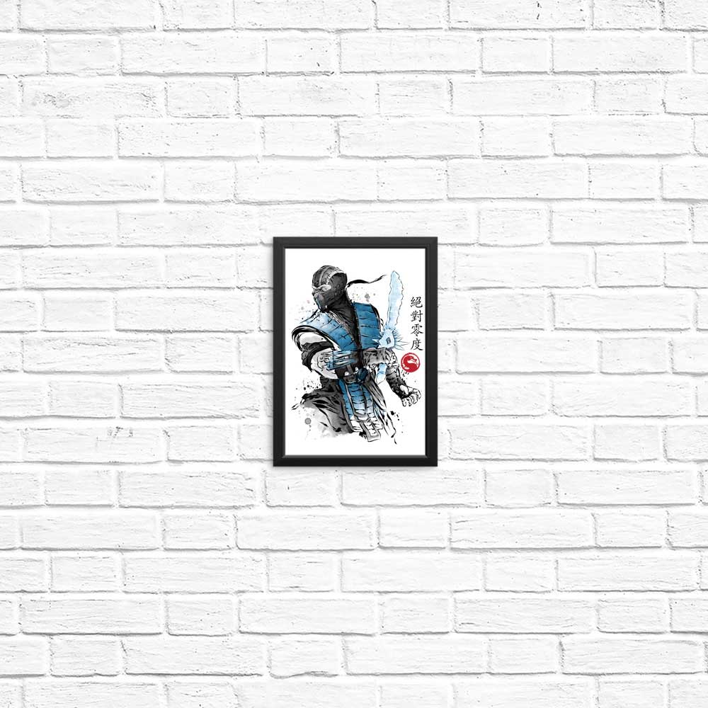 Ice Warrior Sumi-e Art Posters and Prints