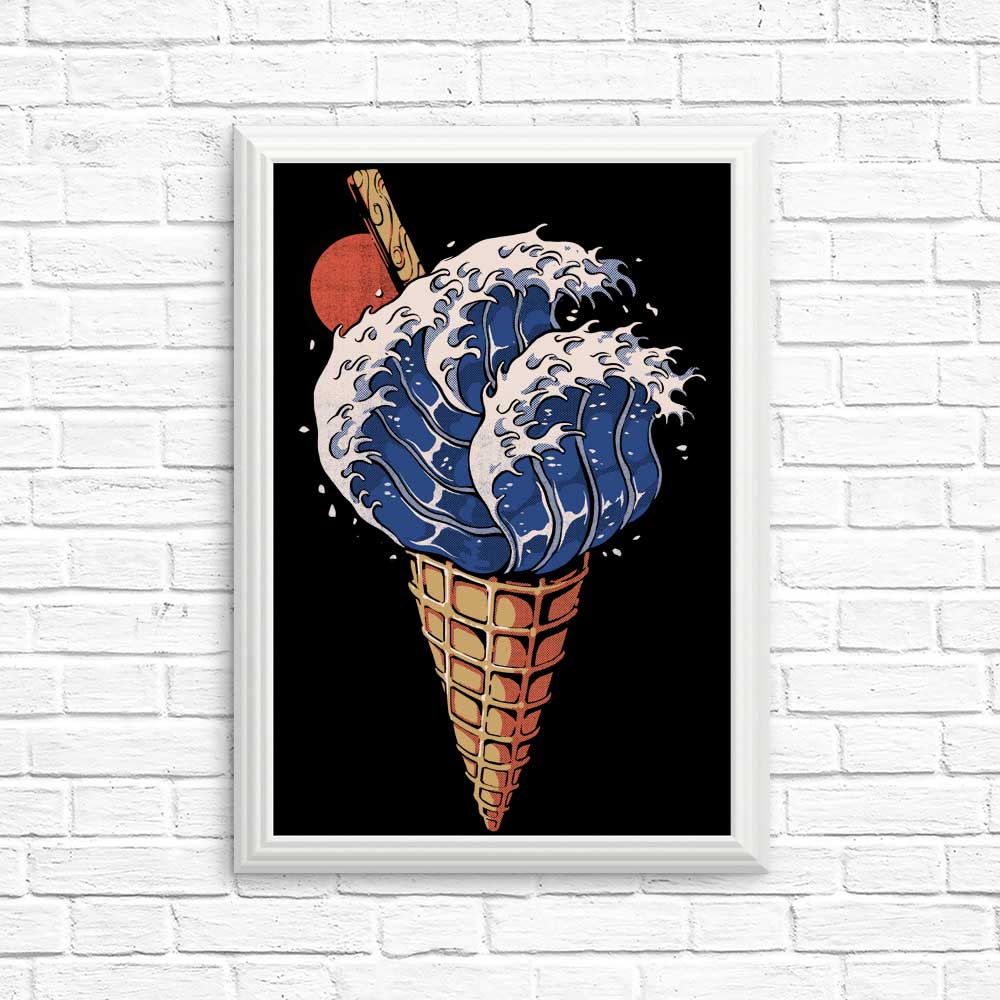 Kanagawa Ice Cream Art Posters and Prints - High - Quality Wall Decor