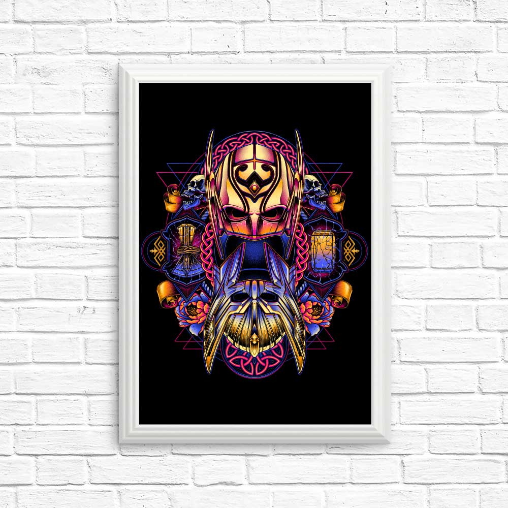 Vibrant Colorful Thunder Art - High - Quality Posters & Prints