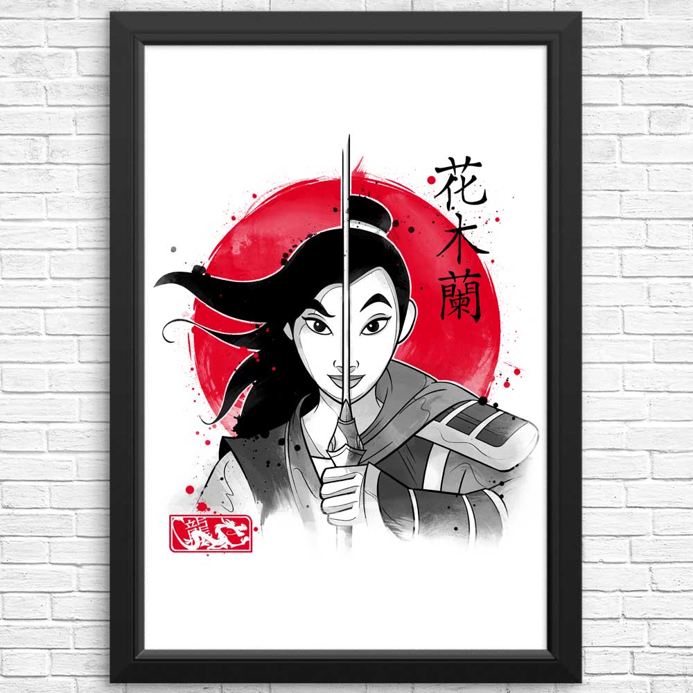 High - Quality Warrior Princess Sumi - e Posters and Prints