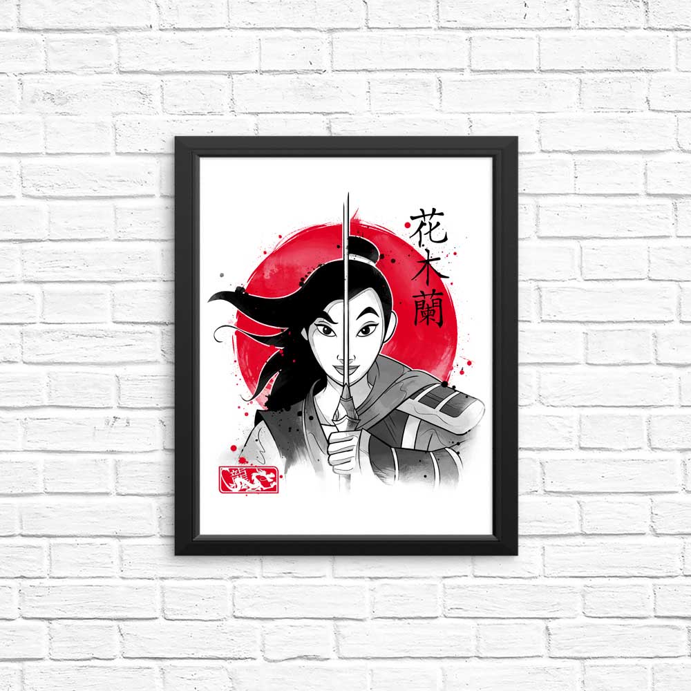 High - Quality Warrior Princess Sumi - e Posters and Prints