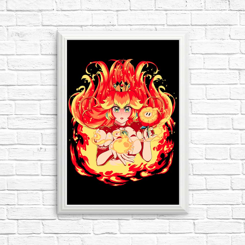 Vibrant Peach Fire Posters and Prints from Coinbox Tees